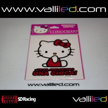 Adhesivo Cristal Una Chica Hello Kitty