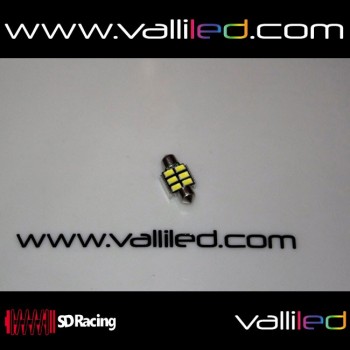 Bombilla plafón led 31mm con cambus Premium blanca