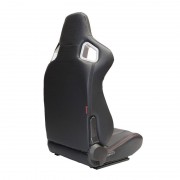 Semibacket piel negra con costura roja tipo recaro