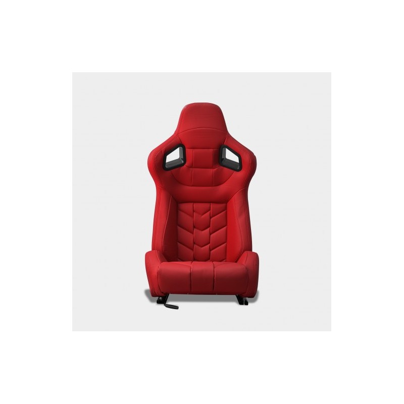 Asiento semi backet tipo cs acolchado rojo