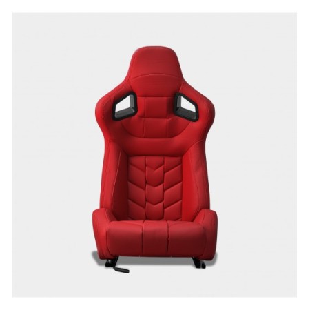 Asiento semi backet tipo cs acolchado rojo