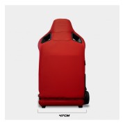 Asiento semi backet tipo cs acolchado rojo